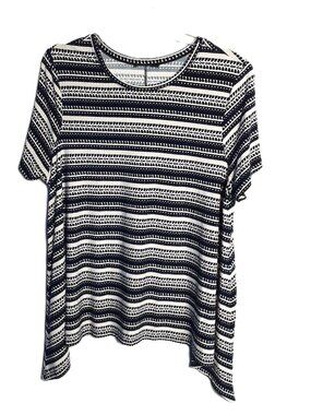 Unbranded Blouse Size XL Pullover Asymmetrical Hem Short Sleeve Casual